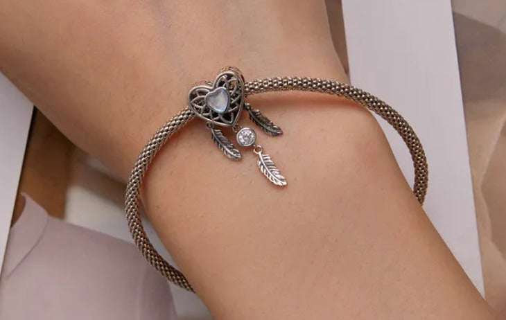 Charm Atrapasueños Corazon y Cristal