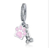 Charm Huella y Hueso Colgante