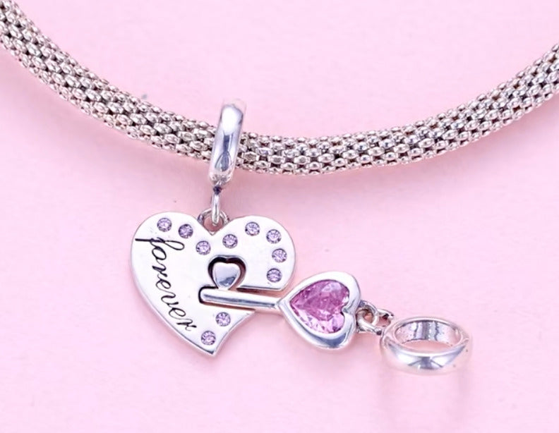 Charm Corazon y Llave