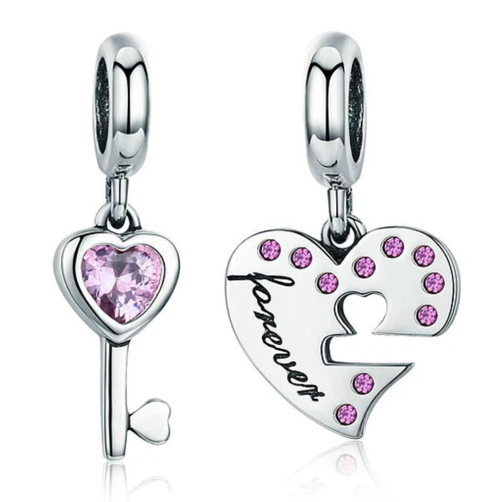 Charm Corazon y Llave